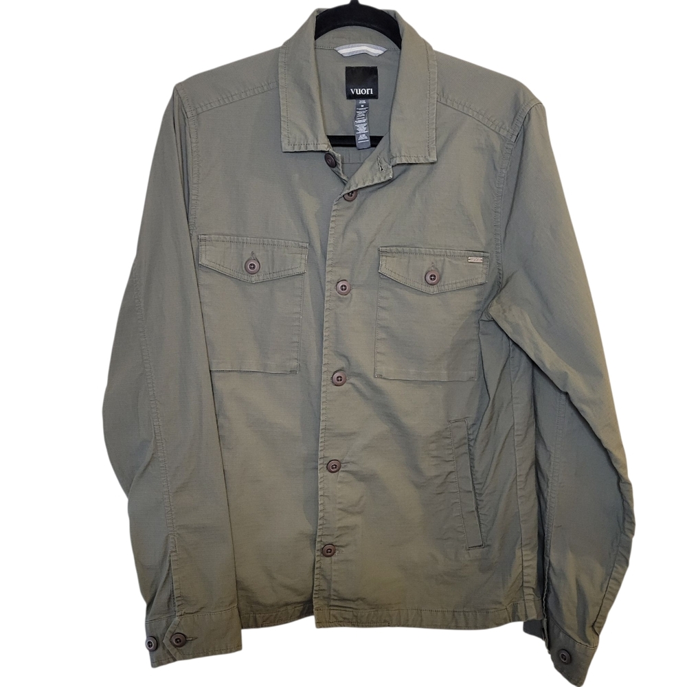 Vuori Ripstop Shirt Jacket Olive Green Men's Size Medium